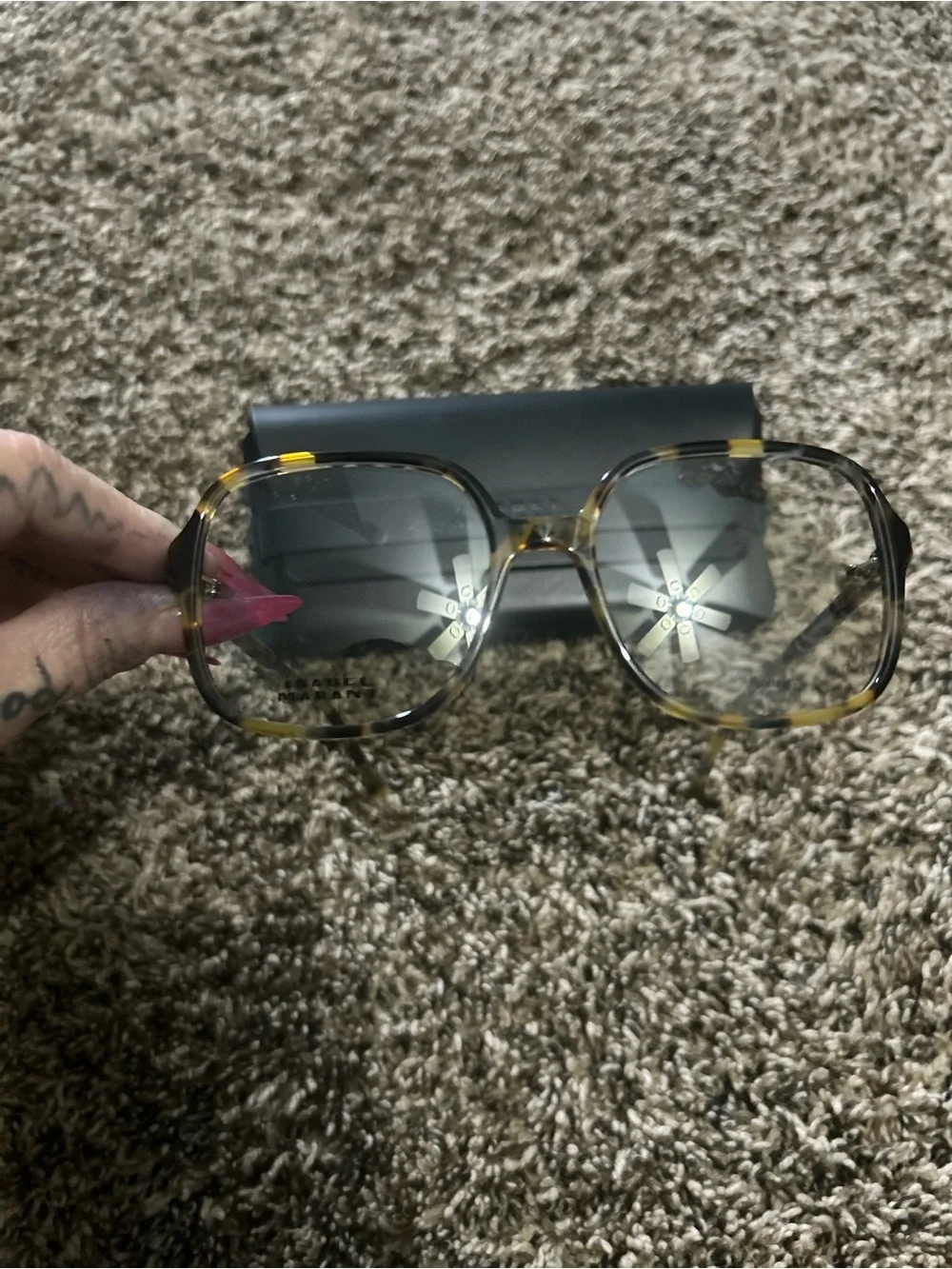Isabel Marant Tortoise Shell Brown and Yellow Optical Glasses